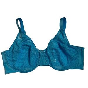HSIA Blue Lace Full Coverage Underwire Bra Size‎ 44DDD